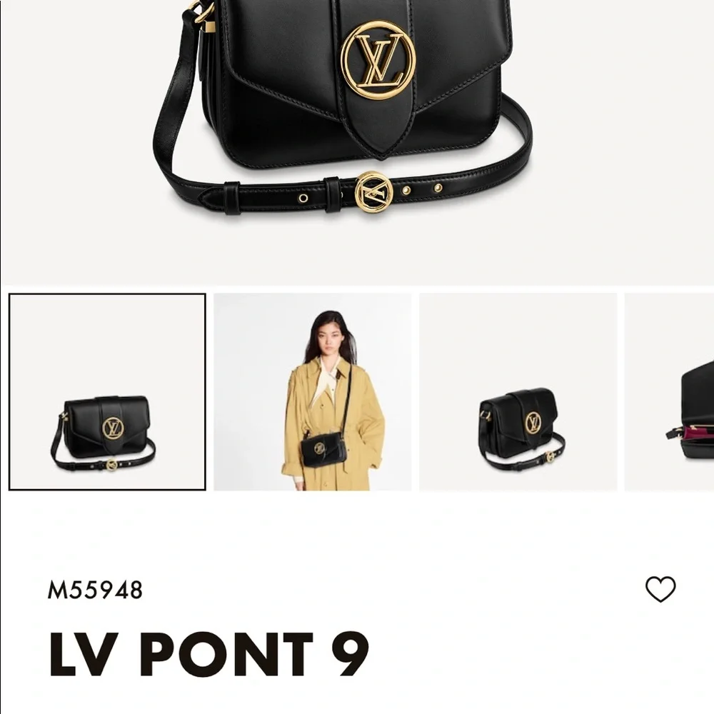 Louis Vuitton LV Pont 9 crossbody leather handbag black - Picture 6 of 10
